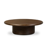 With soft, contemporary shaping, this coffee table crafted of spiced oak features stacked, channeled reeding on the base for a look of fluid movement.As lovers of clean aesthetics at Amethyst, we love the nature inspired Benny Coffee Table - Spiced Oak. This item pairs well with other brands such as Verellen and is perfect for wabi sabi homes Amethyst Home provides interior design, new home construction design consulting, vintage area rugs, and lighting in the Salt Lake City metro area.