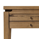 Warm up your workspace with this light-finished writing desk of rich character oak. Tapered legs and subtle corner relief details create a simplified look that complements a home office or flex space. Amethyst Home provides interior design, new home construction design consulting, vintage area rugs, and lighting in the Scottsdale metro area.