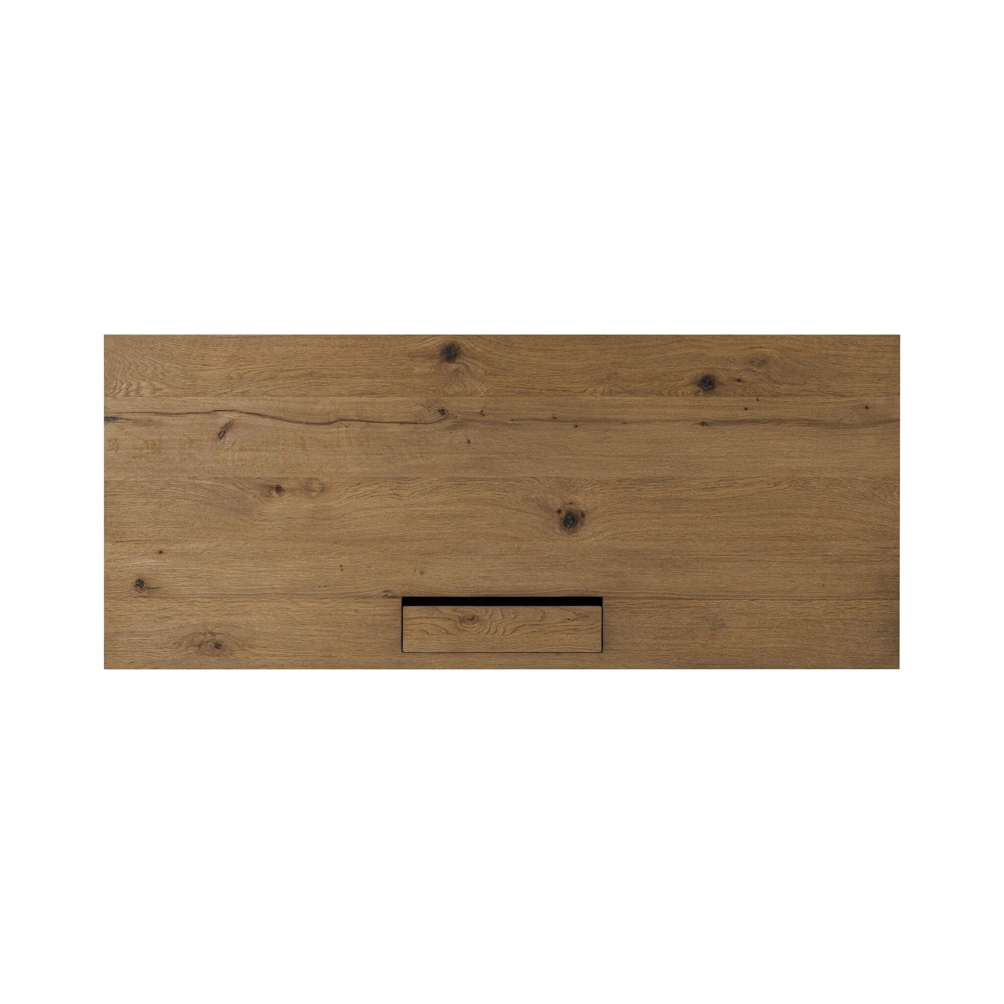 Warm up your workspace with this light-finished writing desk of rich character oak. Tapered legs and subtle corner relief details create a simplified look that complements a home office or flex space. Amethyst Home provides interior design, new home construction design consulting, vintage area rugs, and lighting in the Seattle metro area.
