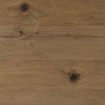 Warm up your workspace with this light-finished writing desk of rich character oak. Tapered legs and subtle corner relief details create a simplified look that complements a home office or flex space. Amethyst Home provides interior design, new home construction design consulting, vintage area rugs, and lighting in the Winter Garden metro area.