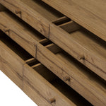 Light, natural oak reflects the New American inspiration behind this storage-driven console of warm, natural oak. Elevated on tapered legs with corner relief accents, its asymmetrical design offers storage for your media needs and more Amethyst Home provides interior design, new home construction design consulting, vintage area rugs, and lighting in the Washington metro area.