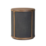 A balance of materials and shape, texture and detail. Warm sungkai wood frames lacquered, black linen side panels. A hidden door opens to interior storage, finishing off this design-forward coffee table with a clever touch.As lovers of wabi sabi materials at Amethyst, we love the designer inspired Bertie End Table. Amethyst Home provides interior design, new home construction design consulting, vintage area rugs, and lighting in the Portland metro area.