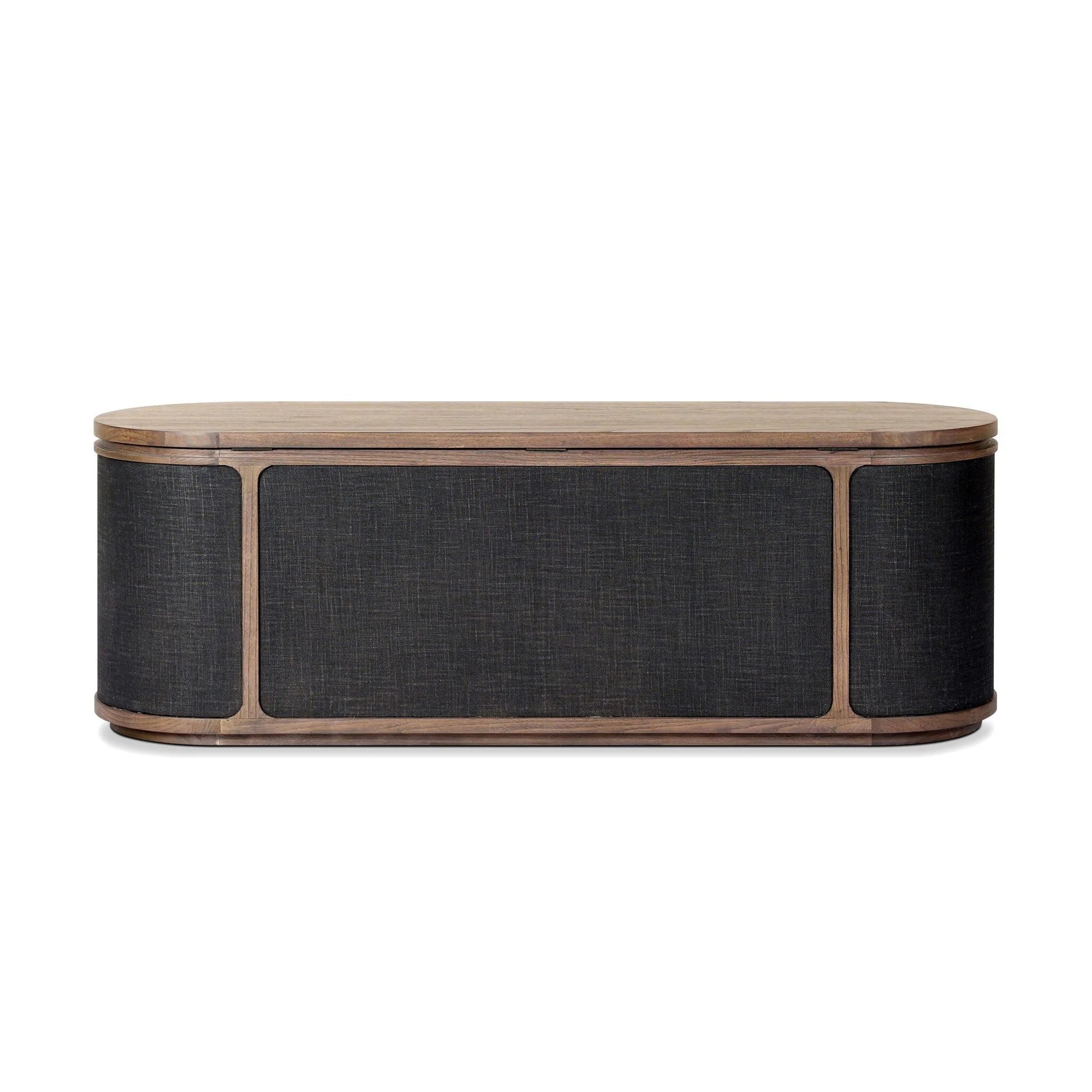 Black lacquer linen and sungkai paneling make for a rich and warm trunk perfectly suited for the foot of your bed. A roomy interior provides ample storage.As lovers of luxe design at Amethyst, we love the designer inspired Bertie Trunk. This item pairs well with other brands such as Visual Comfort and is perfect for wabi sabi homes Amethyst Home provides interior design, new home construction design consulting, vintage area rugs, and lighting in the Charlotte metro area.