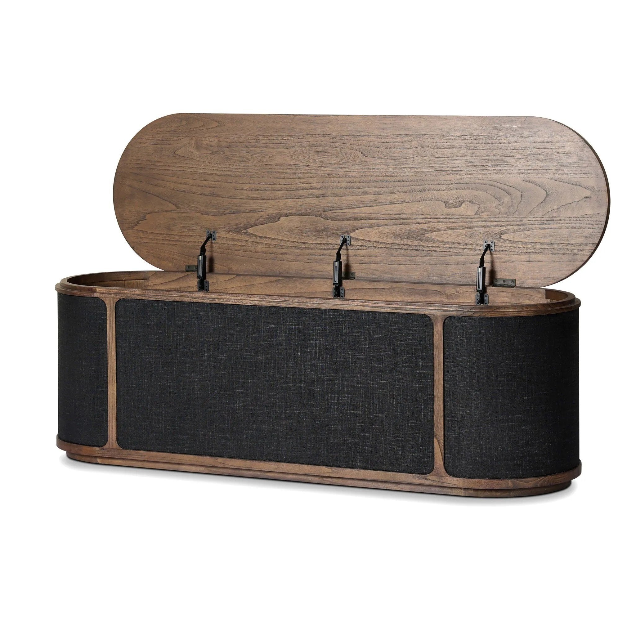 Black lacquer linen and sungkai paneling make for a rich and warm trunk perfectly suited for the foot of your bed. A roomy interior provides ample storage.As lovers of luxe design at Amethyst, we love the designer inspired Bertie Trunk. This item pairs well with other brands such as Visual Comfort and is perfect for wabi sabi homes Amethyst Home provides interior design, new home construction design consulting, vintage area rugs, and lighting in the Miami metro area.