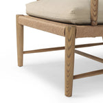 Featuring Bethan Antwerp Taupe Chair by Four Hands at Amethyst Home. Unique texture modernizes this vintage-inspired design. On its back, natural paper cord is woven into a geometric windowpane, for a truly unique touch. Paddle arms, eased edges and petite finials reflect the expert artisanship behind this versatile piece, while feather-blend box cushions invi. Amethyst Home provides interior design, new home construction design consulting, vintage area rugs, and lighting in the Boston metro area.