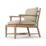 Featuring Bethan Antwerp Taupe Chair by Four Hands at Amethyst Home. Unique texture modernizes this vintage-inspired design. On its back, natural paper cord is woven into a geometric windowpane, for a truly unique touch. Paddle arms, eased edges and petite finials reflect the expert artisanship behind this versatile piece, while feather-blend box cushions invit. Amethyst Home provides interior design, new home construction design consulting, vintage area rugs, and lighting in the Miami metro area.