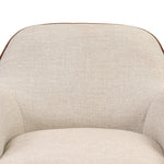 Laid-back wing styling adds dramatic form to this tailored 360-degree swivel chair upholstered in poly-linen performance fabric. The flared arms and comfortable S-spring seat are outlined in piping. Performance fabrics are specially created to withstand spills, stains, high traffic and wear, ensuring long-term comfort and unmatched durability Amethyst Home provides interior design, new home construction design consulting, vintage area rugs, and lighting in the Los Angeles metro area.