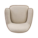 Laid-back wing styling adds dramatic form to this tailored 360-degree swivel chair upholstered in poly-linen performance fabric. The flared arms and comfortable S-spring seat are outlined in piping. Performance fabrics are specially created to withstand spills, stains, high traffic and wear, ensuring long-term comfort and unmatched durability Amethyst Home provides interior design, new home construction design consulting, vintage area rugs, and lighting in the Portland metro area.