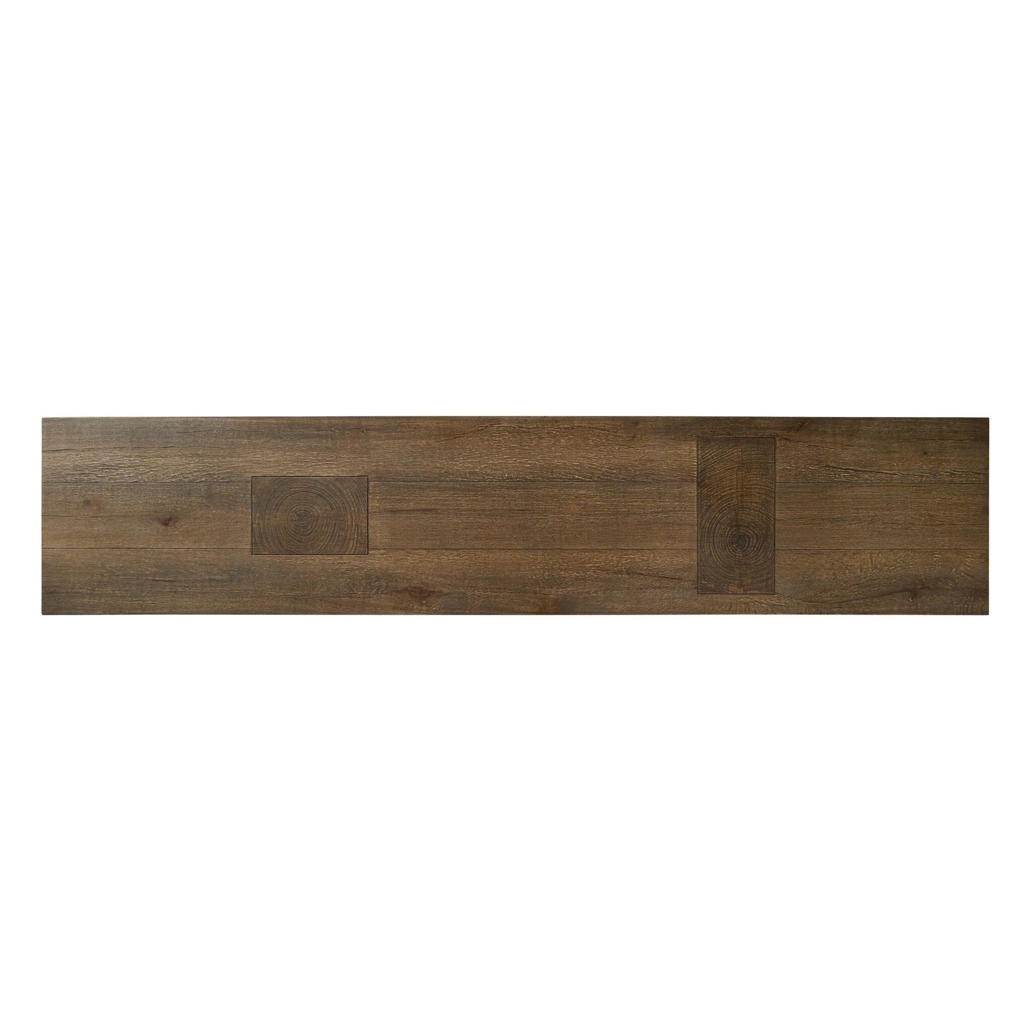 This simple rustic oak veneer console table serves as the perfect canvas for your décor.As enthusiasts of organic modern aesthetics at Amethyst, we love the warm modern inspired Bia Console Table - Rustic Brown. This item pairs well with other brands such as Surya and is perfect for minimalist homes Amethyst Home provides interior design, new home construction design consulting, vintage area rugs, and lighting in the Des Moines metro area.