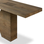 This simple rustic oak veneer console table serves as the perfect canvas for your décor.As enthusiasts of organic modern aesthetics at Amethyst, we love the warm modern inspired Bia Console Table - Rustic Brown. This item pairs well with other brands such as Surya and is perfect for minimalist homes Amethyst Home provides interior design, new home construction design consulting, vintage area rugs, and lighting in the Los Angeles metro area.