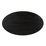 A sculptural showstopper inspired by Italian design. Finished in smoked honey, a cone-tapered parawood base supports an oval tabletop separated by black-finished marble detailing.As enthusiasts of modern aesthetics at Amethyst, we love the warm modern inspired Bibianna Oval Dining Table - Black Marble - Worn Black Parawood. Amethyst Home provides interior design, new home construction design consulting, vintage area rugs, and lighting in the Omaha metro area.