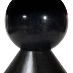 A sculptural showstopper inspired by Italian design. Finished in smoked honey, a cone-tapered parawood base supports an oval tabletop separated by black-finished marble detailing.As enthusiasts of modern aesthetics at Amethyst, we love the warm modern inspired Bibianna Oval Dining Table - Black Marble - Worn Black Parawood. Amethyst Home provides interior design, new home construction design consulting, vintage area rugs, and lighting in the San Diego metro area.