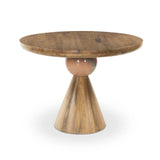 A sculptural showstopper inspired by Italian design. Finished in smoked honey, a cone-tapered parawood base supports an oval tabletop separated by blush-finished marble detailing.As enthusiasts of luxe aesthetics at Amethyst, we love the warm modern inspired Bibianna Oval Dining Table - Blush Marble - Smoked Honey. Amethyst Home provides interior design, new home construction design consulting, vintage area rugs, and lighting in the Calabasas metro area.