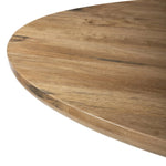 A sculptural showstopper inspired by Italian design. Finished in smoked honey, a cone-tapered parawood base supports an oval tabletop separated by blush-finished marble detailing.As enthusiasts of luxe aesthetics at Amethyst, we love the warm modern inspired Bibianna Oval Dining Table - Blush Marble - Smoked Honey. Amethyst Home provides interior design, new home construction design consulting, vintage area rugs, and lighting in the Tampa metro area.