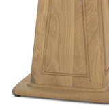 A squared shape and smaller scale makes this bistro-style table perfect for intimate spaces. Made from solid oak with a beautifully light finish, a tapered base and softened bullnose edges reflect a traditional look that works into any space with ease. Amethyst Home provides interior design, new home construction design consulting, vintage area rugs, and lighting in the Alpharetta metro area.