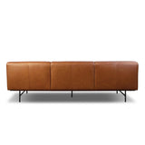 A low-slung and layered design inspired by mid-century Italian seating. The sofa balances a slim metal frame with a voluminous feather-blended interior wrapped in top-grain leather that only gets better with age.As enthusiasts of luxe style at Amethyst, we love the nature inspired Blaine Sofa -96" - Lorento Cognac. Amethyst Home provides interior design, new home construction design consulting, vintage area rugs, and lighting in the Portland metro area.