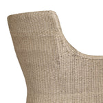 Sculptural and supportive with a high back, this fully woven outdoor lounge chair is finished with a cushion for an inviting seat. Cover or store inside during inclement weather and when not in use Amethyst Home provides interior design, new home construction design consulting, vintage area rugs, and lighting in the Newport Beach metro area.