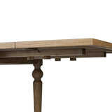 Bring a traditional look to the dining room for parties large or small. A turned, tapered base of solid oak support a rectangular tabletop of oak veneer, with a warm, worn finish. On both ends, breadboard extensions provide the option to expand to fit up to 12 guests. Ships with screws for extension pieces.Collection: Bolto Amethyst Home provides interior design, new home construction design consulting, vintage area rugs, and lighting in the Omaha metro area.