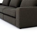 Featuring Bloor Landale Charcoal 3-Piece Sectional by Four Hands at Amethyst Home. Overall Dimensions: 131.00"w x 46.00"d x 31.50"hWeight : 284.83 lbsMaterials: 100% Polyester, Solid Pine, Pine Plywood. Amethyst Home provides interior design, new home construction design consulting, vintage area rugs, and lighting in the Austin metro area.