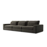 Featuring Bloor Landale Charcoal 3-Piece Sectional by Four Hands at Amethyst Home. Overall Dimensions: 131.00"w x 46.00"d x 31.50"hWeight : 284.83 lbsMaterials: 100% Polyester, Solid Pine, Pine Plywood. Amethyst Home provides interior design, new home construction design consulting, vintage area rugs, and lighting in the Laguna Beach metro area.