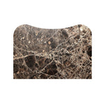 Fluid contours give shape to this solid mindi nightstand, topped with a dark brown marble top. Two doors with knobbed pulls open to inset shelves for organized bedside storage.As enthusiasts of luxe style at Amethyst, we love the optimistic inspired Boa Nightstand - Espresso Mindi Veneer - Dark Honed Emperador Marble. Amethyst Home provides interior design, new home construction design consulting, vintage area rugs, and lighting in the Calabasas metro area.