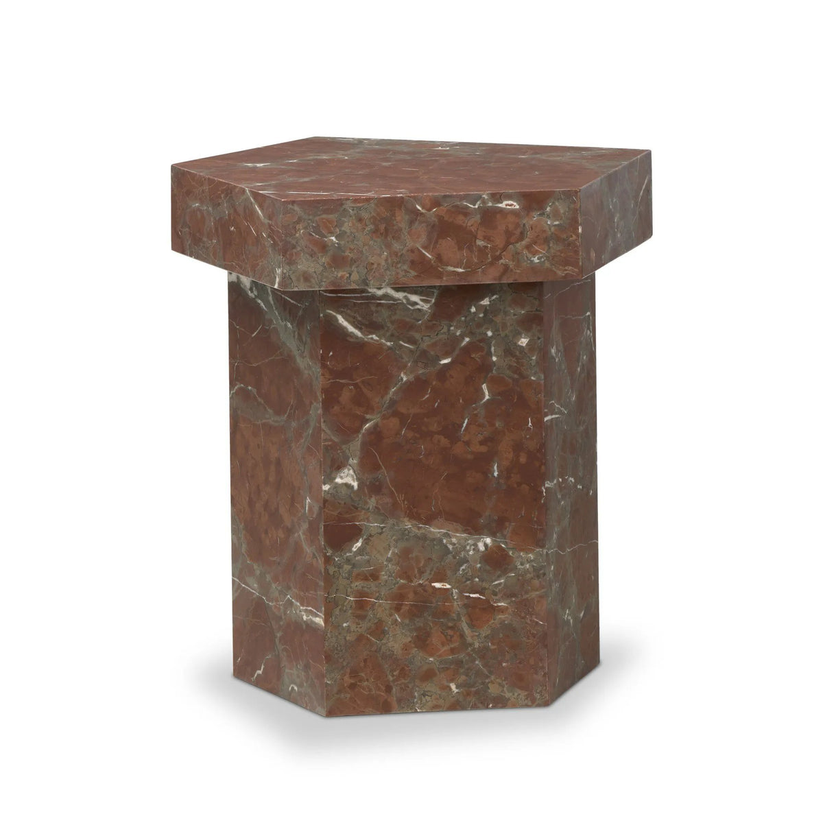 Brando Smoke and Russet Marble End Table | ready to ship!