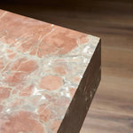 Featuring Brando Smoke and Russet Marble End Table by Four Hands at Amethyst Home. Add a unique piece to your collection with a solid marble end table. With an irregular pentagon shape and heavy natural veining in rich rust and grey tones, each piece varies for a look that's truly one of a kind. Overall Dimensions: 20.00"w x 19.00"d x 23.00"h. Amethyst Home provides interior design, new home construction design consulting, vintage area rugs, and lighting in the Dallas metro area.