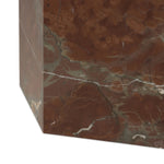 Featuring Brando Smoke and Russet Marble End Table by Four Hands at Amethyst Home. Add a unique piece to your collection with a solid marble end table. With an irregular pentagon shape and heavy natural veining in rich rust and grey tones, each piece varies for a look that's truly one of a kind. Overall Dimensions: 20.00"w x 19.00"d x 23.00"h. Amethyst Home provides interior design, new home construction design consulting, vintage area rugs, and lighting in the Des Moines metro area.