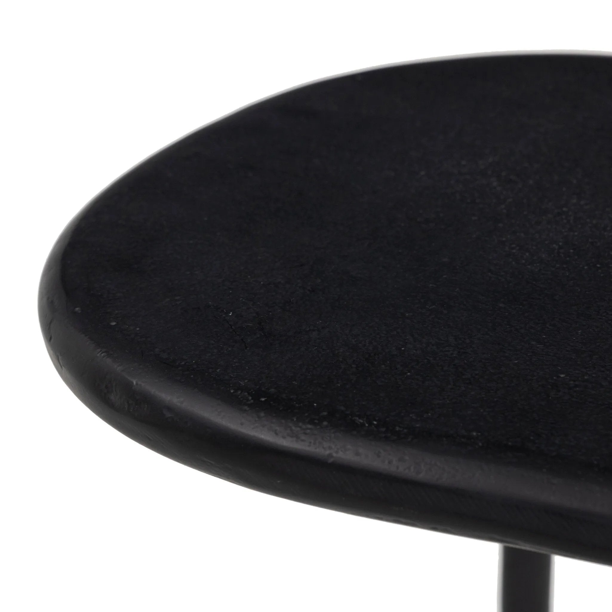 French Deco serves as the inspiration for this outdoor end table, with a C-shape style silhouette for flexible use. The fully cast aluminum shape features a curvy frame and organic-shaped top, with plenty of added visual depth in the finish. Cover or store inside during inclement weather and when not in use. Amethyst Home provides interior design, new home construction design consulting, vintage area rugs, and lighting in the Dallas metro area.