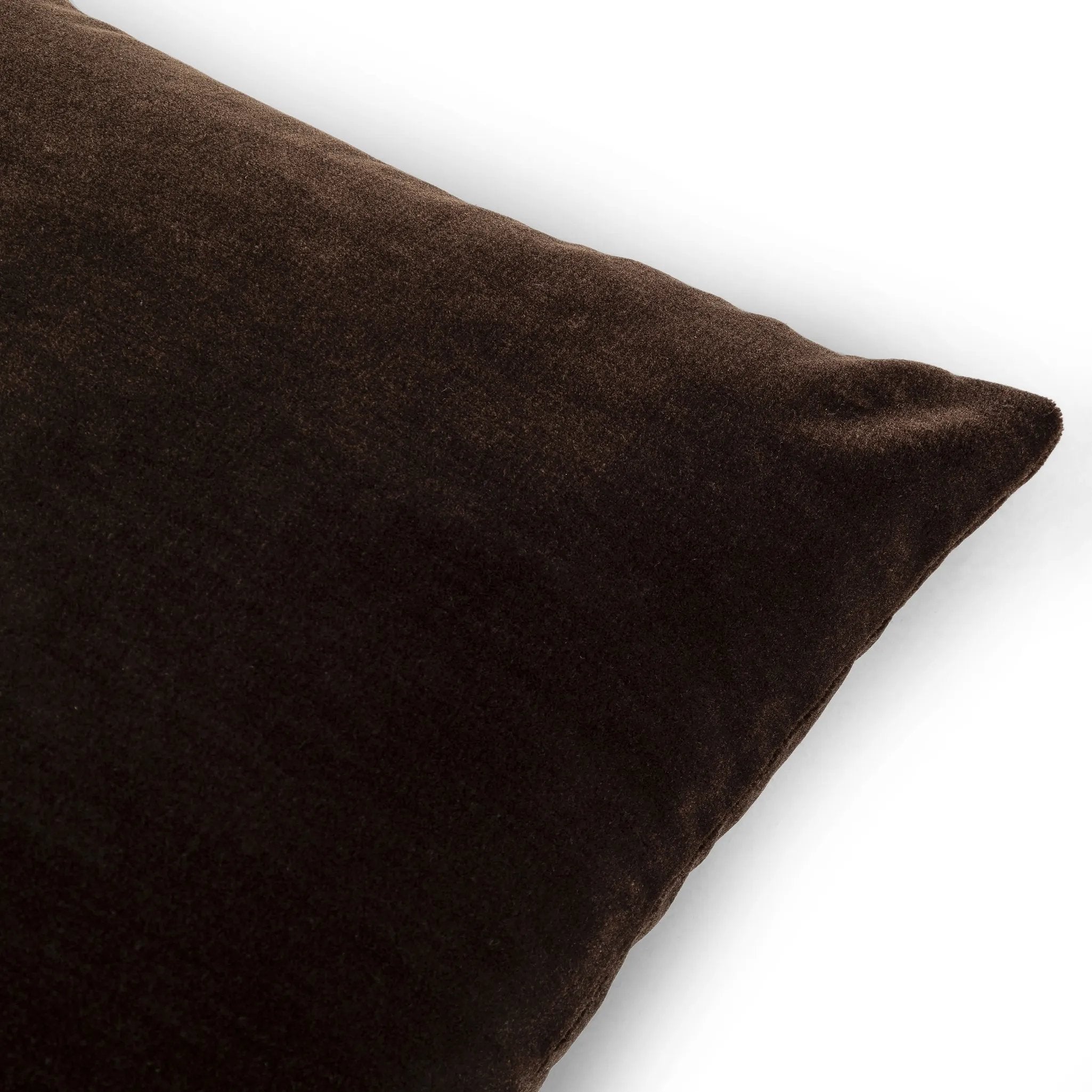 Featuring Bridger Monte Chocolate Pillow by Four Hands at Amethyst Home. Thick and reminiscent of a mohair style texture, the Bridger Monte Chocolate Pillow is an Amethyst fave.  Crafted from saturated solid wool velvet, a deep brown pillow offers a sustainable alternative to mohair. A clean-lined design with knife edges and a hidden zipper.Choose Your Opti. Amethyst Home provides interior design, new home construction design consulting, vintage area rugs, and lighting in the Calabasas metro area.