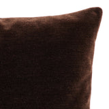 Featuring Bridger Monte Chocolate Pillow by Four Hands at Amethyst Home. Thick and reminiscent of a mohair style texture, the Bridger Monte Chocolate Pillow is an Amethyst fave.  Crafted from saturated solid wool velvet, a deep brown pillow offers a sustainable alternative to mohair. A clean-lined design with knife edges and a hidden zipper.Choose Your Options. Amethyst Home provides interior design, new home construction design consulting, vintage area rugs, and lighting in the Dallas metro area.