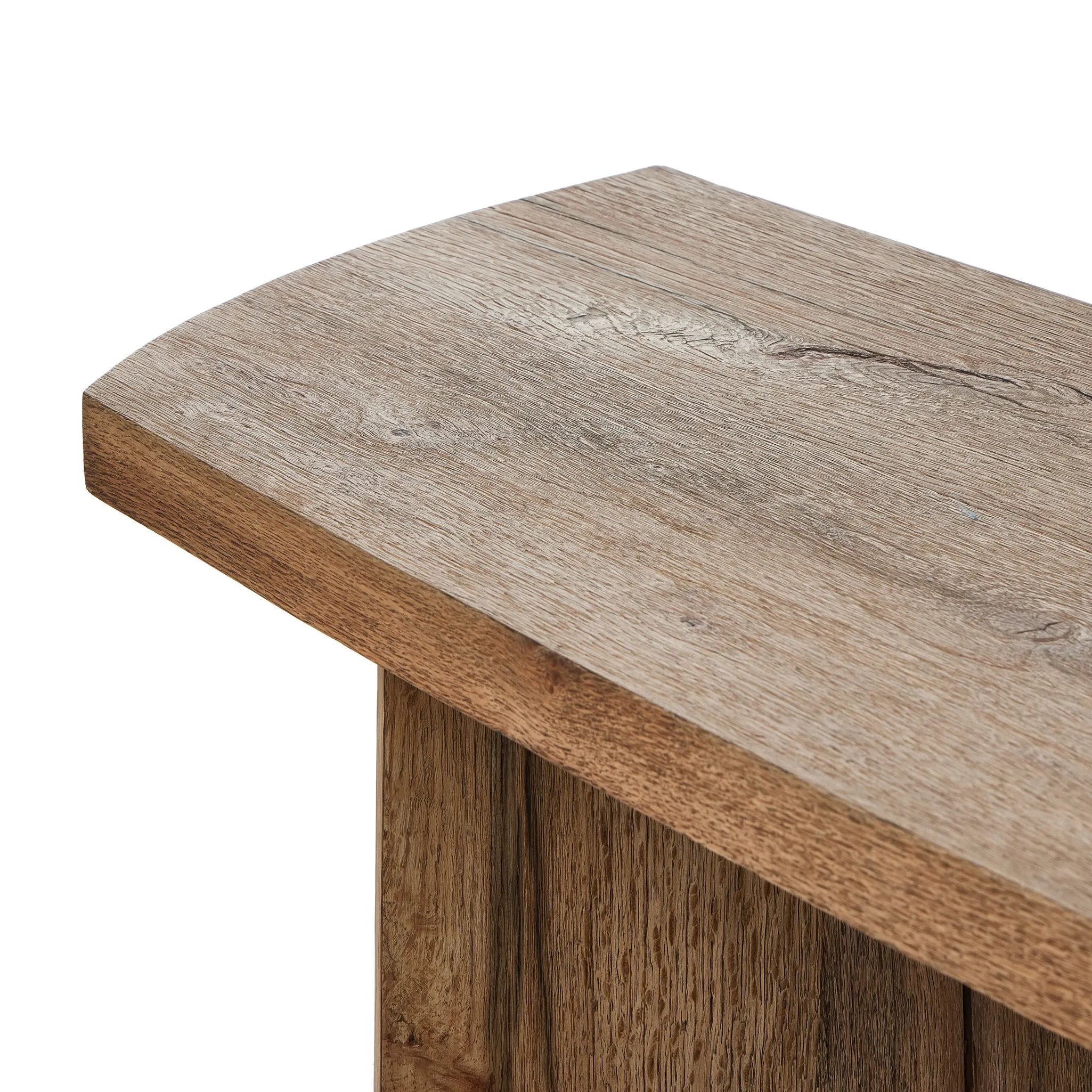 Featuring Brinton Rustic Oak Veneer Console Table by Four Hands at Amethyst Home. Structured lines and a light, rustic finish complete this console table of thick oak veneer.Overall Dimensions: 78.00"w x 20.00"d x 31.00"hWeight : 125.66 lbsMaterials: Thick Oak Veneer, Engineered Hardwood. Amethyst Home provides interior design, new home construction design consulting, vintage area rugs, and lighting in the Charlotte metro area.