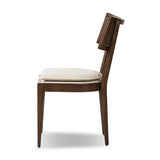 Featuring Britt Savile Flax Dining Chair by Four Hands at Amethyst Home. Mixed materials refresh retro dining style. Ebony-finished nettlewood frames a textural inlay of natural cane, for perfect contrast. Fastened by Velcro, high-performance linen-blend seating for modern sensibility. Performance fabrics are specially created to withstand spills, stains, hig. Amethyst Home provides interior design, new home construction design consulting, vintage area rugs, and lighting in the Houston metro area.