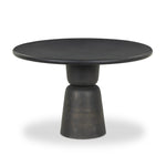 The simple pedestal shape gets extra character with subtle sculptural shaping around the base of this distressed bronze outdoor table. Cover or store inside during inclement weather and when not in use.As fans of luxe materials at Amethyst, we love the warm modern inspired Brixton Outdoor Round Dining Table 42". Amethyst Home provides interior design, new home construction design consulting, vintage area rugs, and lighting in the Park City metro area.