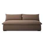 Welcome to the modern lounging essential. The sofa piece to a simplified sectional is upholstered in a soft, high-performance fabric in an inviting coffee hue. Performance fabrics are specially created to withstand spills, stains, high traffic and wear, ensuring long-term comfort and unmatched durability Amethyst Home provides interior design, new home construction design consulting, vintage area rugs, and lighting in the Newport Beach metro area.