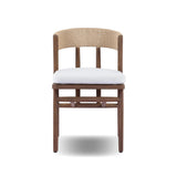 Featuring Buxton Arashi Salt Outdoor Dining Chair by Four Hands at Amethyst Home. The traditional whistler chair, reimagined for the great outdoors. Crafted from FSC®-certified teak, tapered legs extend to a woven back of faux hyacinth, complete with a soft, durable seat cushion. Cover or store indoors during inclement weather and when not in use. Overall D. Amethyst Home provides interior design, new home construction design consulting, vintage area rugs, and lighting in the Park City metro area.