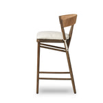 Featuring Buxton Savile Flax Bar + Counter Stool by Four Hands at Amethyst Home. A solid oak counter stool defined by tapered legs and framing gives an updated look to the classic whistler chair. Finished with a paper rush wrapped detail on the back.BarOverall Dimensions: 19.25"w x 22.25"d x 42.75"hWeight: 23.70 lbsCounterOverall Dimensions: 19.50"w x 22.25. Amethyst Home provides interior design, new home construction design consulting, vintage area rugs, and lighting in the Charlotte metro area.