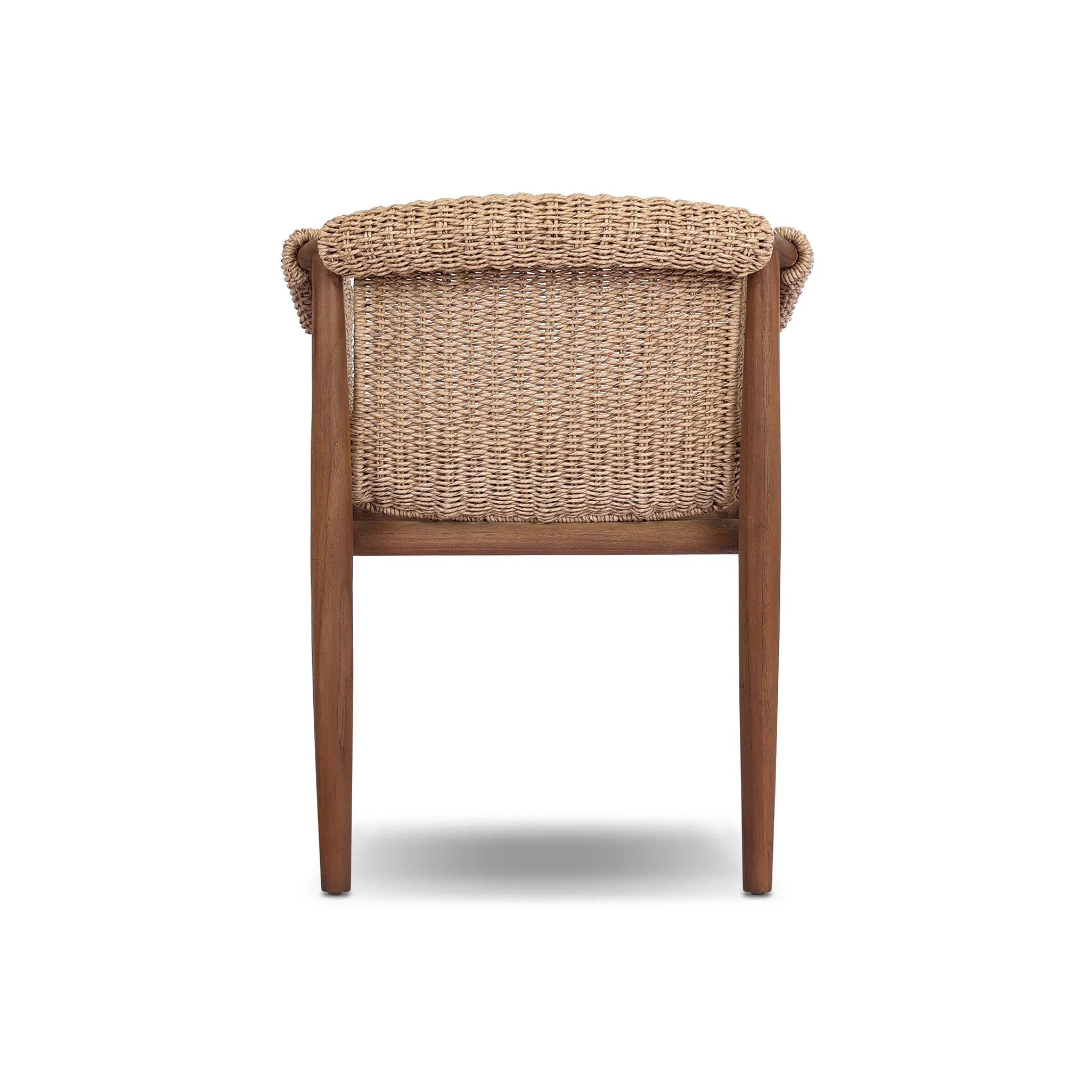 Featuring Cambrie Arashi Salt Outdoor Dining Chair by Four Hands at Amethyst Home. Bring home vintage inspiration. The sling shape of this outdoor dining chair features a reimagined bucket seat in woven faux hyacinth, finished with rounded tapered legs that mirror the shape of the frame. Cover or store indoors during inclement weather and when not in use. Over. Amethyst Home provides interior design, new home construction design consulting, vintage area rugs, and lighting in the Austin metro area.