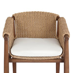 Featuring Cambrie Arashi Salt Outdoor Dining Chair by Four Hands at Amethyst Home. Bring home vintage inspiration. The sling shape of this outdoor dining chair features a reimagined bucket seat in woven faux hyacinth, finished with rounded tapered legs that mirror the shape of the frame. Cover or store indoors during inclement weather and when not in use. O. Amethyst Home provides interior design, new home construction design consulting, vintage area rugs, and lighting in the Park City metro area.
