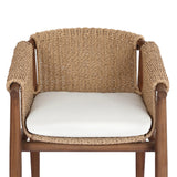Featuring Cambrie Arashi Salt Outdoor Dining Chair by Four Hands at Amethyst Home. Bring home vintage inspiration. The sling shape of this outdoor dining chair features a reimagined bucket seat in woven faux hyacinth, finished with rounded tapered legs that mirror the shape of the frame. Cover or store indoors during inclement weather and when not in use. O. Amethyst Home provides interior design, new home construction design consulting, vintage area rugs, and lighting in the Park City metro area.