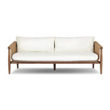 Bring home vintage inspiration. The sling shape of this outdoor sofa features a reimagined bucket seat in woven faux hyacinth, finished with rounded tapered legs that mirror the shape of the frame. Cover or store indoors during inclement weather and when not in use Amethyst Home provides interior design, new home construction design consulting, vintage area rugs, and lighting in the Miami metro area.