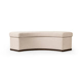 Featuring Candace Harbor Sand Dining Bench by Four Hands at Amethyst Home. Bring a tailored, timeless look to your space with shapely dining bench designed to pair with a round dining table. A burnt oak base grounds a curved frame and seat upholstered in high-performance fabric — perfect for everyday dining. Performance fabrics are specially created to with. Amethyst Home provides interior design, new home construction design consulting, vintage area rugs, and lighting in the Calabasas metro area.