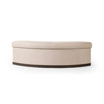 Featuring Candace Harbor Sand Dining Bench by Four Hands at Amethyst Home. Bring a tailored, timeless look to your space with shapely dining bench designed to pair with a round dining table. A burnt oak base grounds a curved frame and seat upholstered in high-performance fabric — perfect for everyday dining. Performance fabrics are specially created to wi. Amethyst Home provides interior design, new home construction design consulting, vintage area rugs, and lighting in the Kansas City metro area.