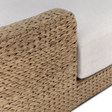 A classic barrel back silhouette meets coastal inspiration with a chunky woven texture. Neutral upholstery and simple shaping make this outdoor chaise fit a number of styles. Cover or store indoors during inclement weather and when not in use. Amethyst Home provides interior design, new home construction design consulting, vintage area rugs, and lighting in the Nashville metro area.