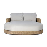 A classic barrel back silhouette meets coastal inspiration with a chunky woven texture. Neutral upholstery and simple shaping make this outdoor chaise fit a number of styles. Cover or store indoors during inclement weather and when not in use. Amethyst Home provides interior design, new home construction design consulting, vintage area rugs, and lighting in the Portland metro area.
