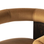 Featuring Canon Stax Rust Dining Chair by Four Hands at Amethyst Home. For a confident mix of soft curves and clean lines, this three-leg dining chair pairs a solid oak frame and low barrel back with rich, rust-colored upholstery.Overall Dimensions: 29.00"w x 23.25"d x 29.75"hWeight : 35.27 lbsMaterials : 100% Polyester, Solid Oak. Amethyst Home provides interior design, new home construction design consulting, vintage area rugs, and lighting in the Winter Garden metro area.
