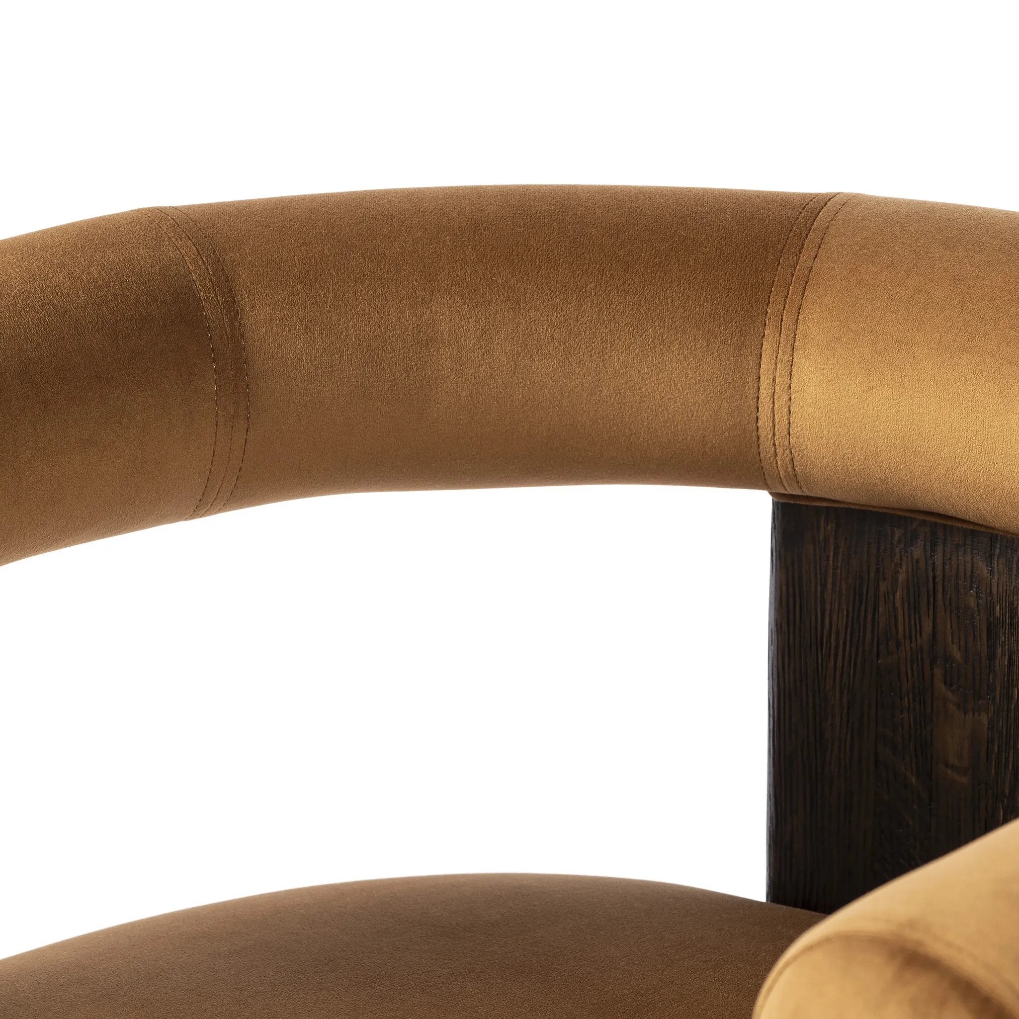 Featuring Canon Stax Rust Dining Chair by Four Hands at Amethyst Home. For a confident mix of soft curves and clean lines, this three-leg dining chair pairs a solid oak frame and low barrel back with rich, rust-colored upholstery.Overall Dimensions: 29.00"w x 23.25"d x 29.75"hWeight : 35.27 lbsMaterials : 100% Polyester, Solid Oak. Amethyst Home provides interior design, new home construction design consulting, vintage area rugs, and lighting in the Winter Garden metro area.