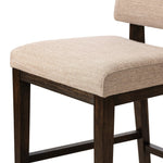 Featuring Carlo Alcala Fawn Bar + Counter Stool by Four Hands at Amethyst Home. Get back to the basics with this understated modern dining seating. Its simple shape includes a split back design that lets the upholstery peek through. High-performance fabric ideal for the counter, framed out by dark-finished oak.BarOverall Dimensions: 20.75"w x 26.00"d x 43.. Amethyst Home provides interior design, new home construction design consulting, vintage area rugs, and lighting in the Alpharetta metro area.