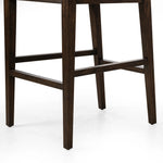 Featuring Carlo Alcala Fawn Bar + Counter Stool by Four Hands at Amethyst Home. Get back to the basics with this understated modern dining seating. Its simple shape includes a split back design that lets the upholstery peek through. High-performance fabric ideal for the counter, framed out by dark-finished oak.BarOverall Dimensions: 20.75"w x 26.00"d x 43.50"h. Amethyst Home provides interior design, new home construction design consulting, vintage area rugs, and lighting in the Boston metro area.