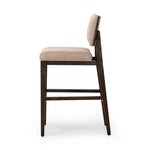 Featuring Carlo Alcala Fawn Bar + Counter Stool by Four Hands at Amethyst Home. Get back to the basics with this understated modern dining seating. Its simple shape includes a split back design that lets the upholstery peek through. High-performance fabric ideal for the counter, framed out by dark-finished oak.BarOverall Dimensions: 20.75"w x 26.00"d x 43.5. Amethyst Home provides interior design, new home construction design consulting, vintage area rugs, and lighting in the Charlotte metro area.